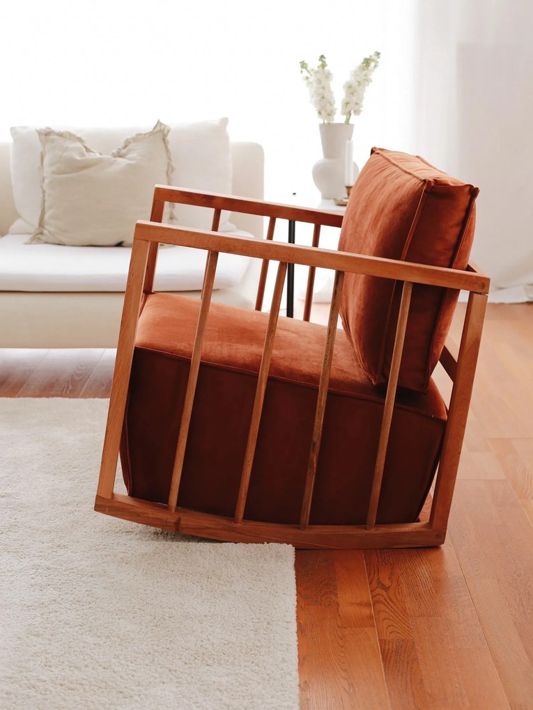 Cadeira Wing Sallanan – Cor Canela – 65x80x71 cm