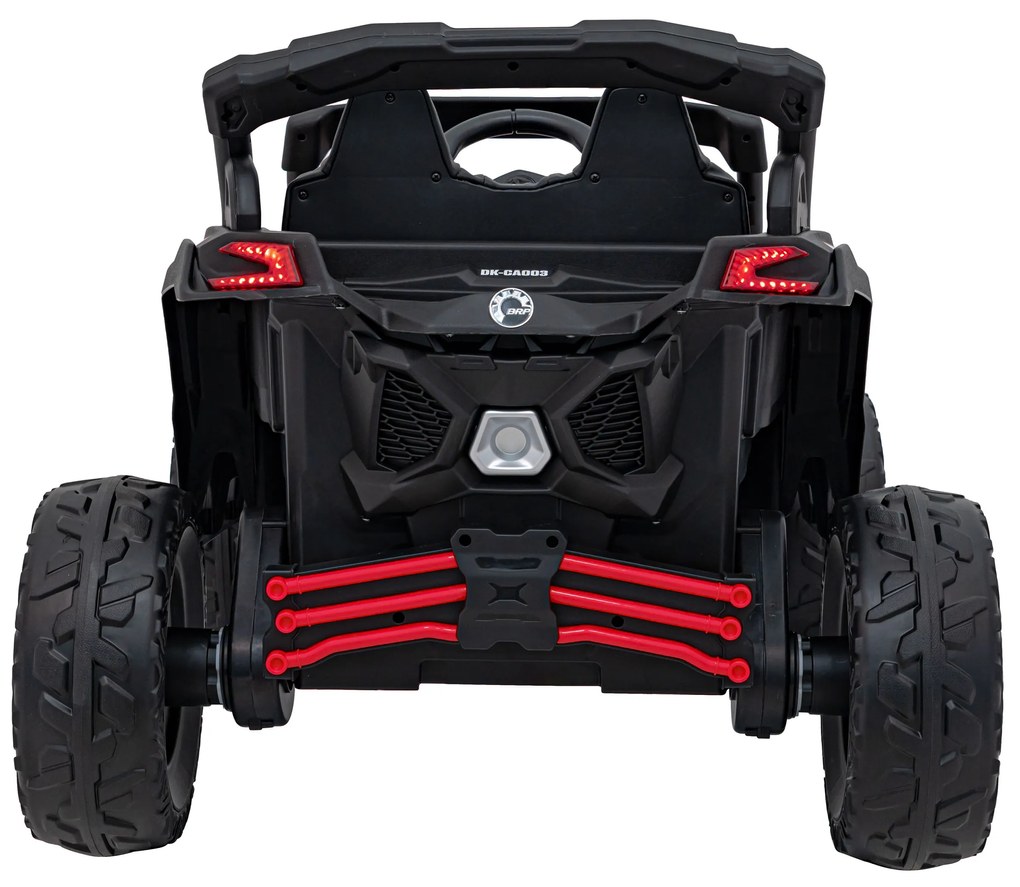 Carro elétrico para Crianças 24V 4x4 ATV CAN-AM Maverick Rodas de EVA, Assento de couro Vermelho