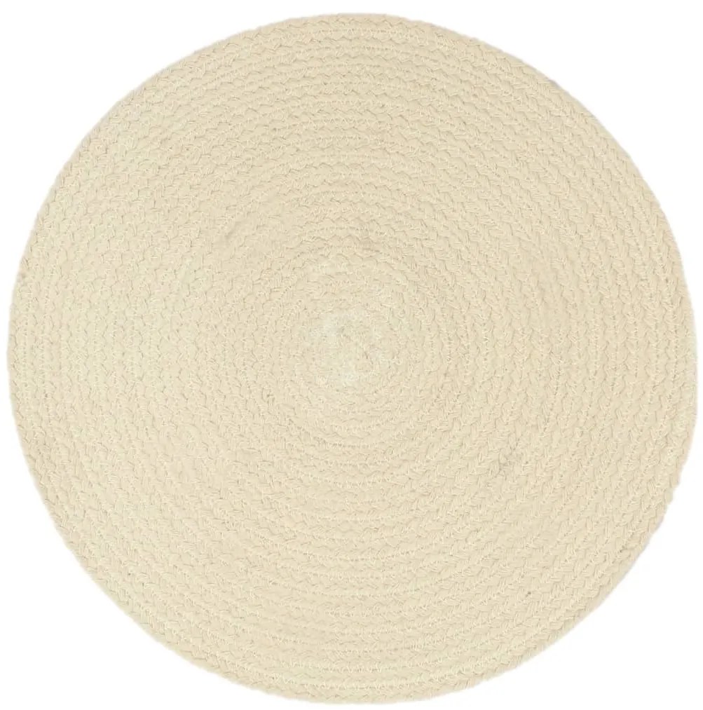 Individuais de mesa 4 pcs em algodão liso 38 cm redondo natural