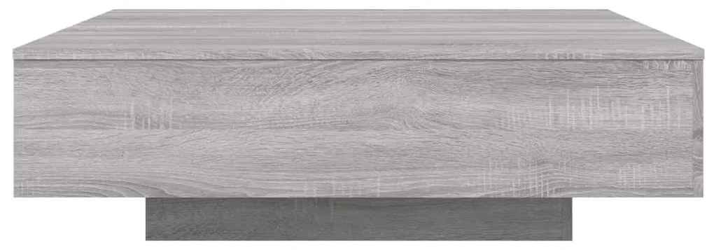 Mesa de centro com luzes LED 100x100x31 cm cinzento sonoma