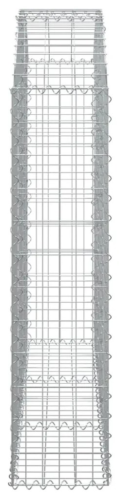 Cesto gabião arqueado 150x30x120/140 cm ferro galvanizado