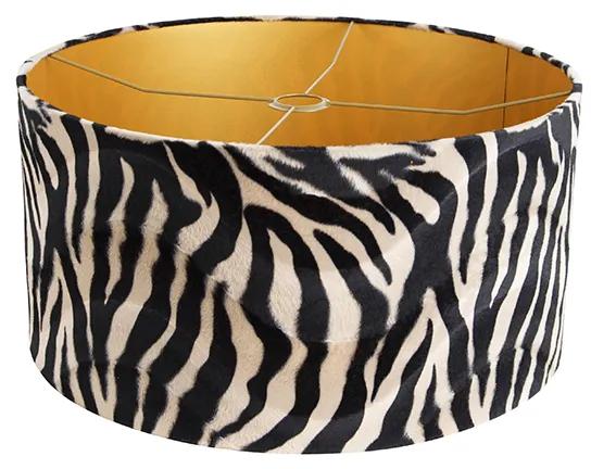 Abajur veludo design zebra 50/50/25 ouro dentro Clássico / Antigo