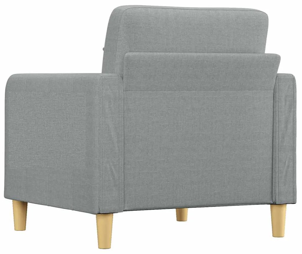 Poltrona tecido 60 cm cinzento-claro