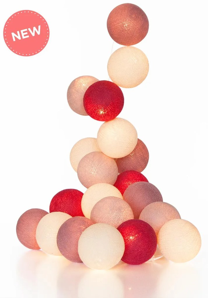 Grinalda Crème de Rose - 10 luzes (em linha)