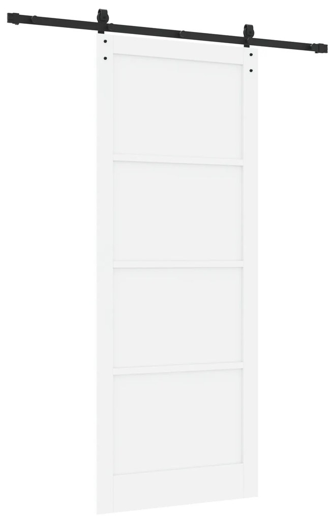 Porta Deslizante vidaXL com Conjunto de Mecanismos Branca 93x232 cm Ma