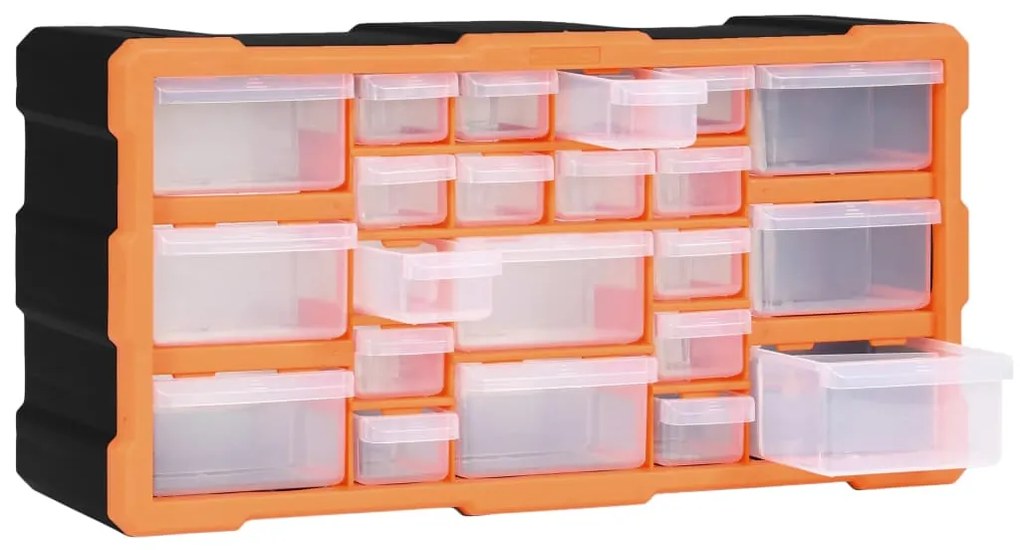 Caixa organizadora com 22 gavetas 49x16x25,5 cm