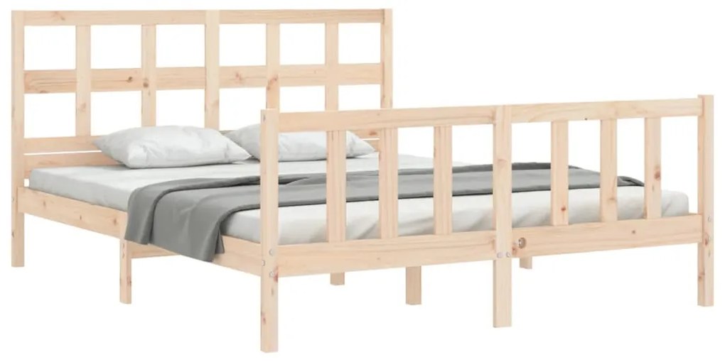 Cama sem colchão 160x200 cm madeira de pinho maciça