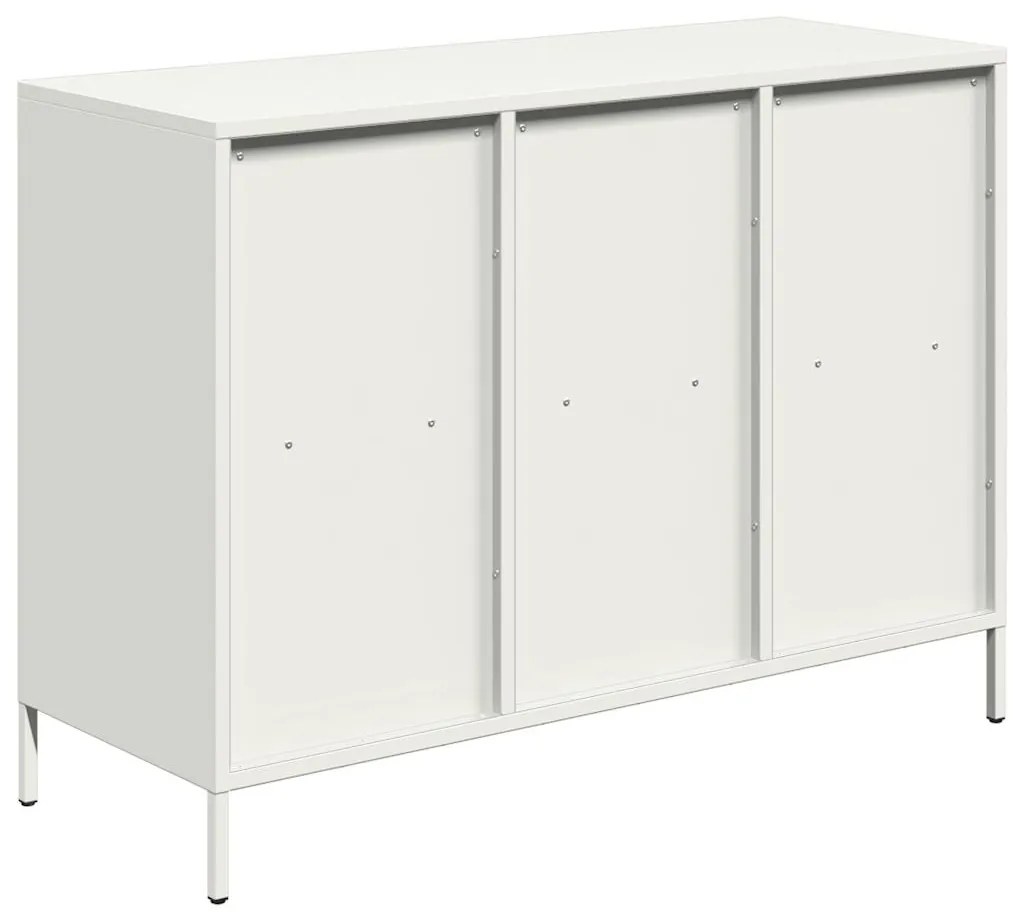 Aparador 101,5x39x73,5 cm aço laminado a frio branco