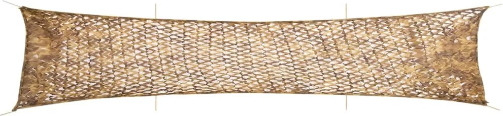 vidaXL Rede de camuflagem com saco de arrumação 706x140 cm areia
