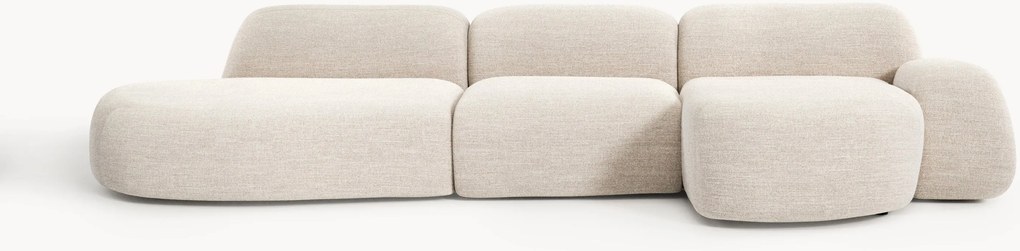 Sofá de canto modular em bouclé Wolke (4 lugares)