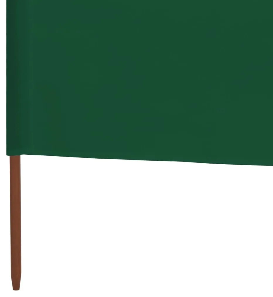 Para-vento com 3 painéis em tecido 400x160 cm verde