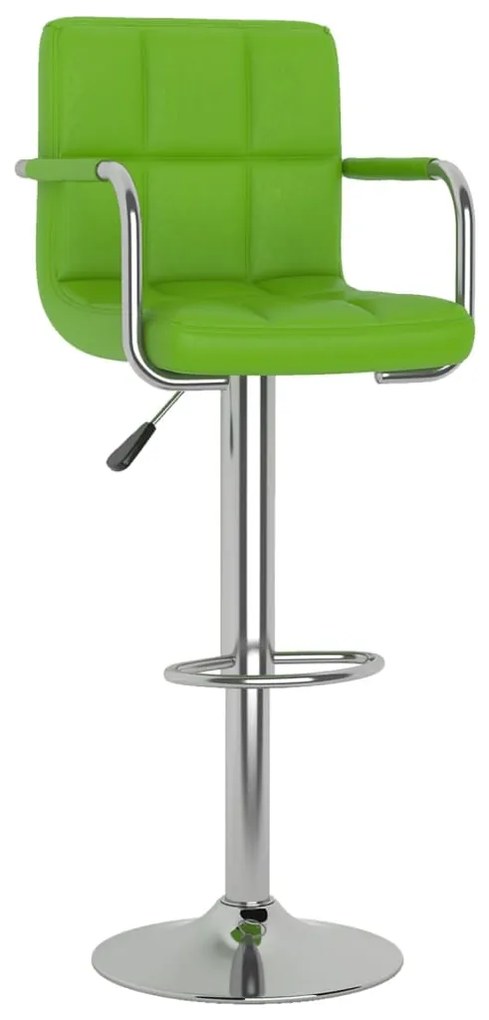 Bancos de bar 2 pcs couro artificial verde