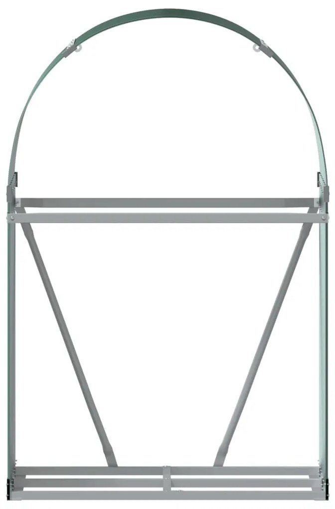 Suporte de lenha 80x45x120 cm aço galvanizado verde