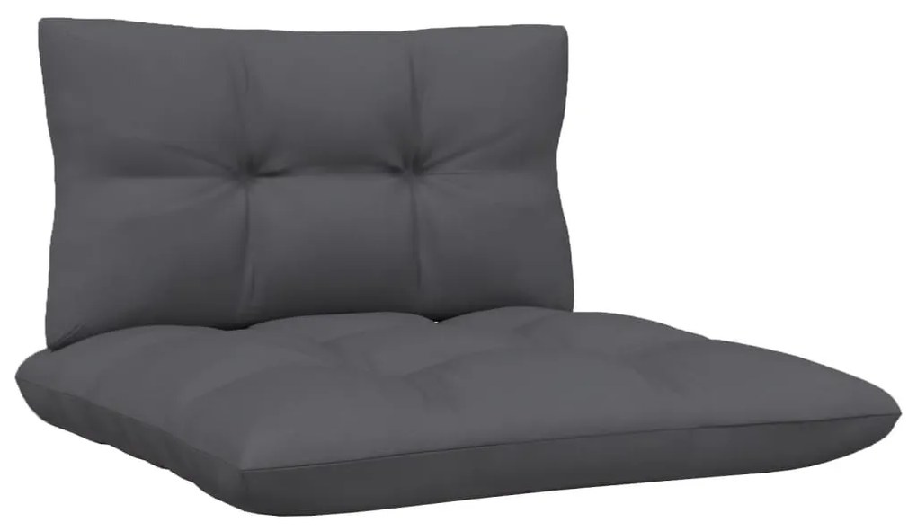 3 pcs conjunto lounge jardim c/ almofadões pinho maciço branco