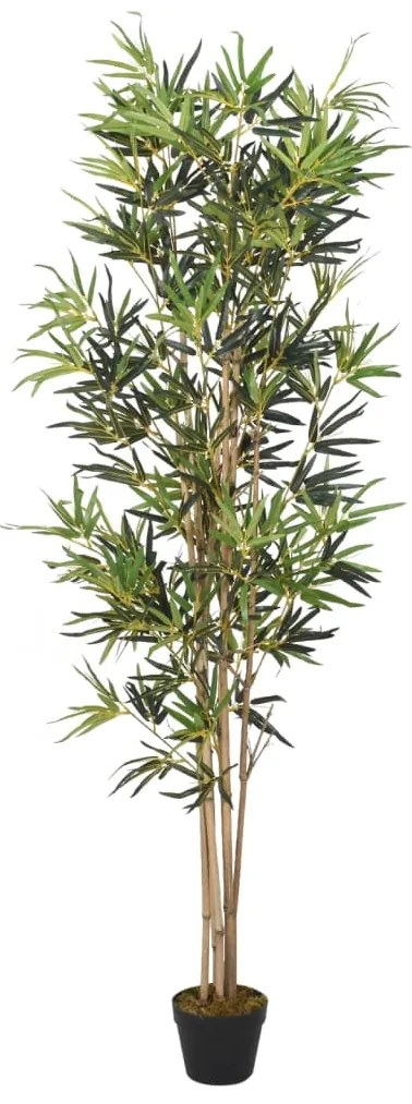 358959 vidaXL Árvore de bambu artificial 552 folhas 120 cm verde