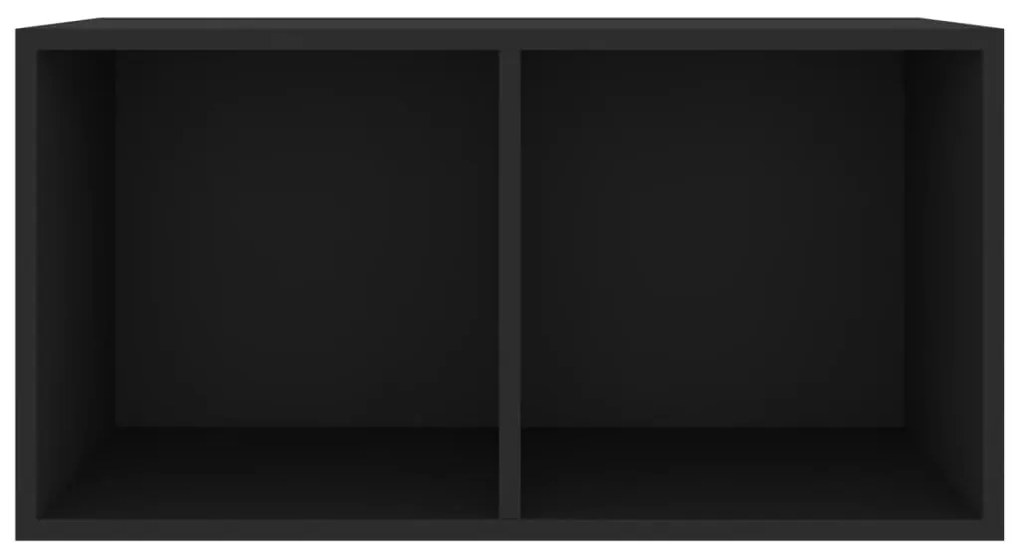 Caixa p/ discos de vinil 71x34x36 cm derivados de madeira preto