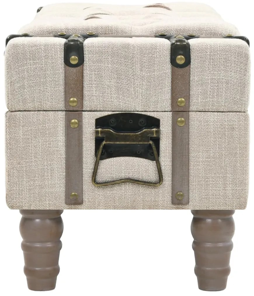 Banco de arrumação madeira maciça e aço 111x34x37 cm