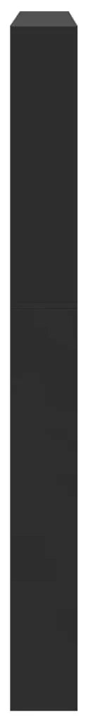 Sapateira com espelho de 5 divisórias 63x17x169,5 cm preto