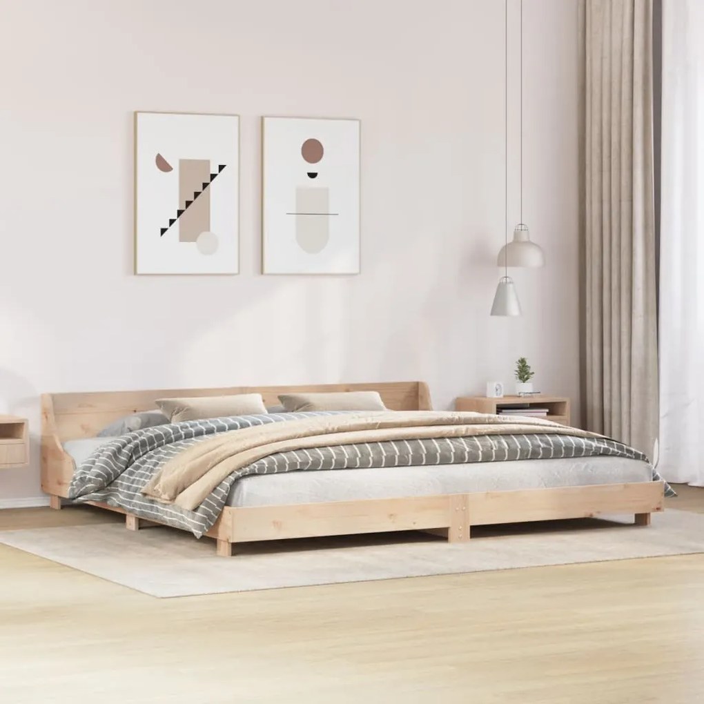 Cama sem colchão 180x200 cm madeira de pinho maciça