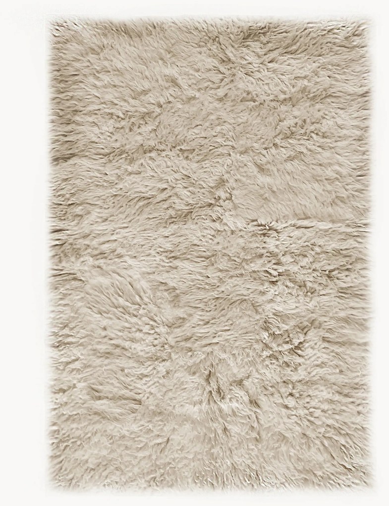 Tapete em lã artesanal de pelo comprido Shaggy