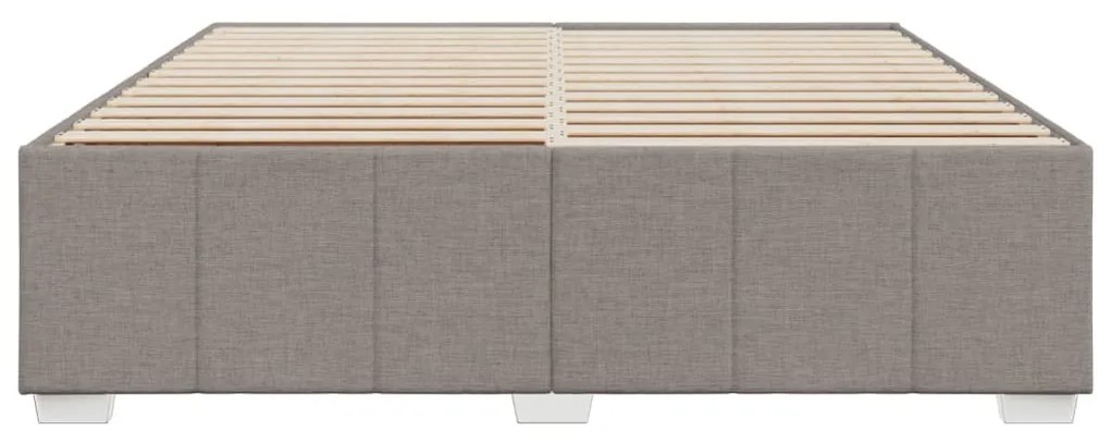 Cama sem colchão 180x200 cm tecido castanho-acinzentado