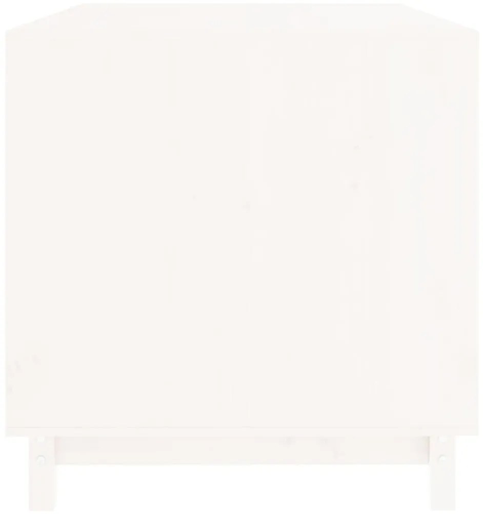 Casota para cães 100x70x72 cm madeira de pinho maciça branco