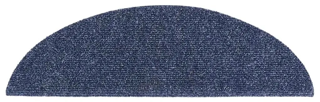 Tapetes de escada adesivos 30 pcs 56x17x3 cm azul