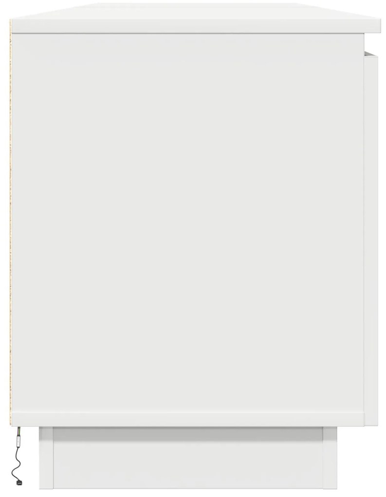 Estante de TV vidaXL com LED Branco 180x38x49 cm em Madeira Revestida