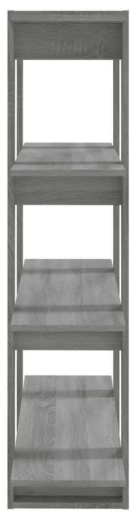 Estante/divisória 100x30x123,5 cm cor sonoma cinza