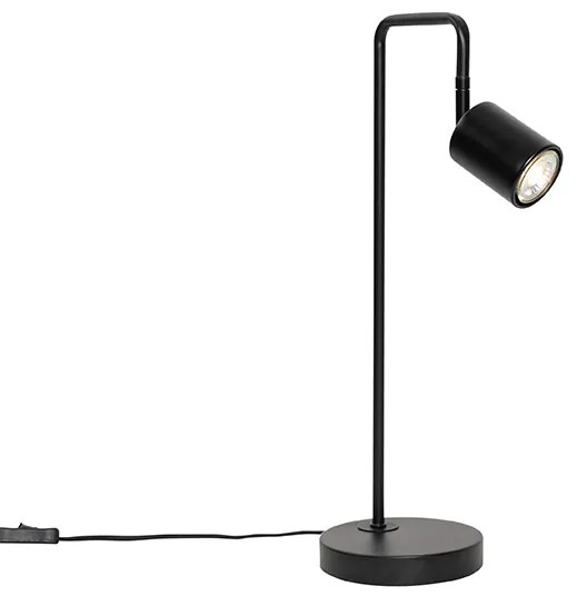 Candeeiro de mesa moderno preto ajustável - Java