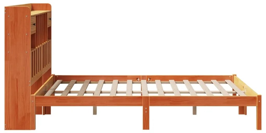 Cama com estante sem colchão 140x190 cm pinho maciço