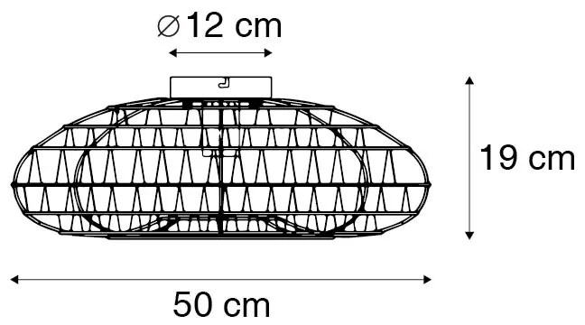 Candeeiro de teto retro inteligente branco com Wifi A60 - Lina