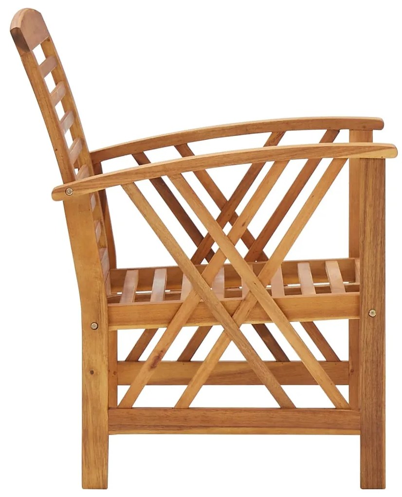 4 pcs conjunto lounge de jardim madeira de acácia maciça