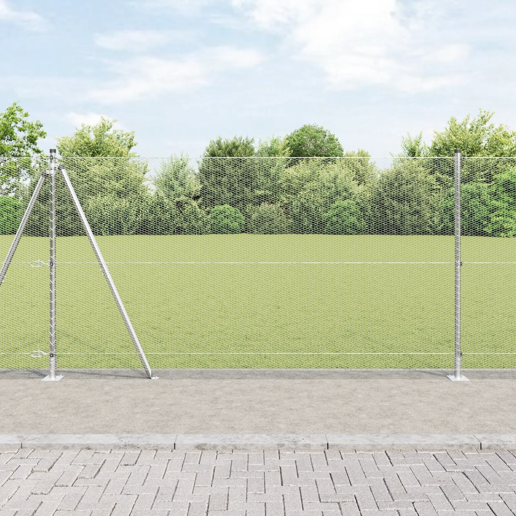 Cerca Hexagonal vidaXL 1.2x10 m Aço Galvanizado
