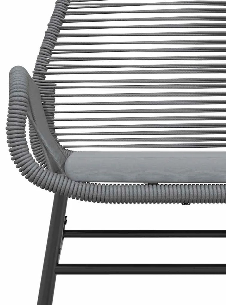 Conjunto jantar jardim 9 peças almofadas vidro vime cinzento PE