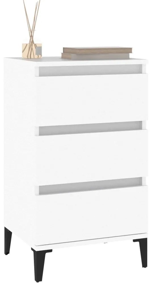 Mesa de cabeceira 40x35x70 cm derivados de madeira branco