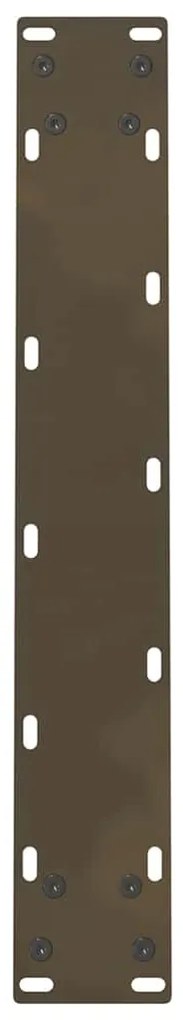 Pés para mesa de jantar em aço natural, 2 peças, 60x(72-73) cm, aço