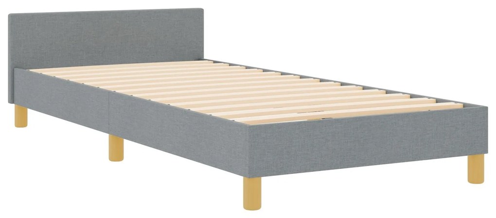 Cama vidaXL Cinzento-claro 100x200 cm Tecido
