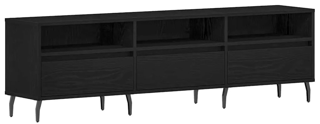Cabide de TV vidaXL Carvalho Preto 150x30x44,5 cm Madeira de Engenhari