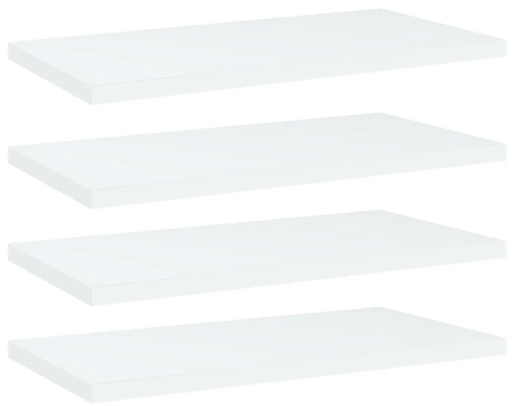 vidaXL Prateleiras para estante 4 pcs 40x20x1,5cm contraplacado branco