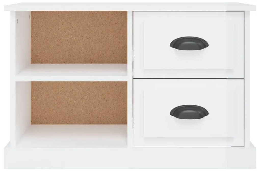 Móvel p/ TV 73x35,5x47,5 cm derivados madeira branco brilhante