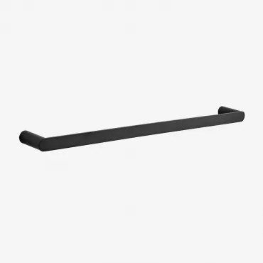 Toalheiro De Parede Com Barra ↔︎60 Cm Para Banheiro Em Aço Inox Alameda Preto Mate - Sklum
