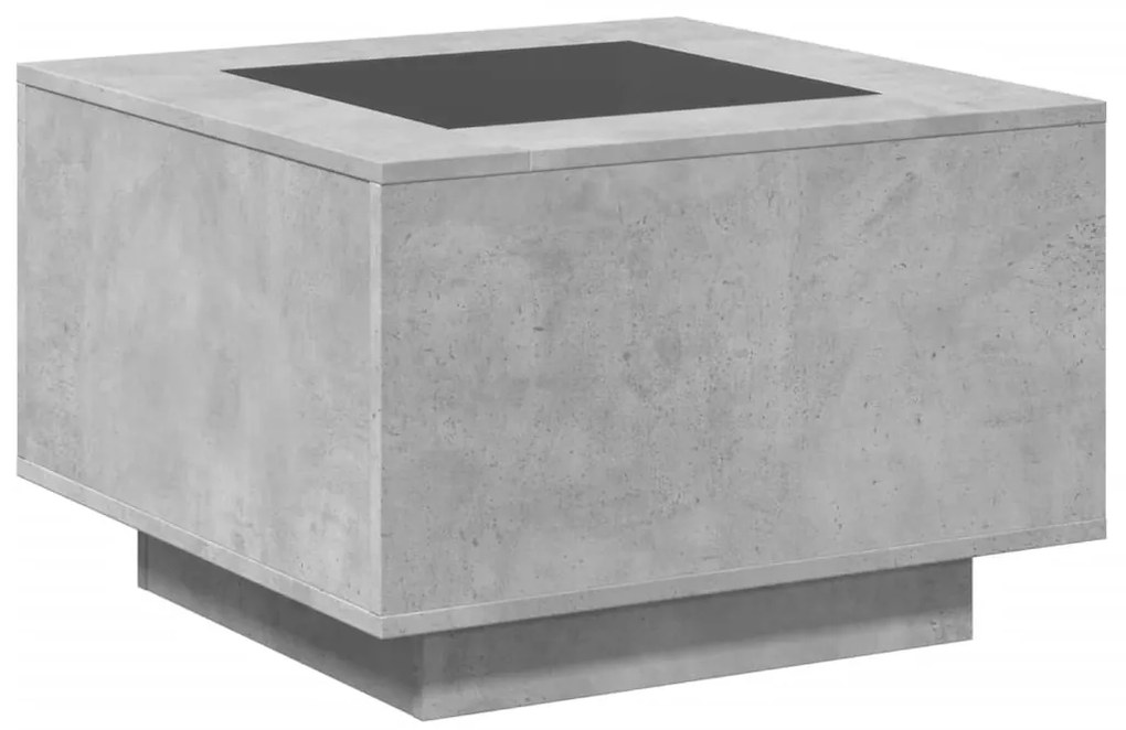 Mesa de centro c/ LEDs 60x60x40 cm derivados de madeira