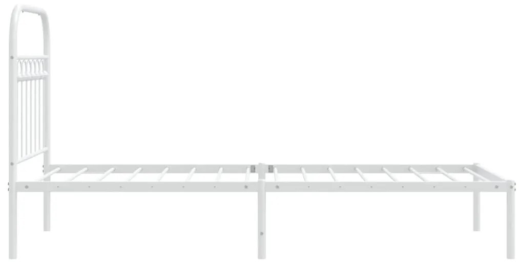 Estrutura de cama sem colchão com cabeceira 75x190 cm branco