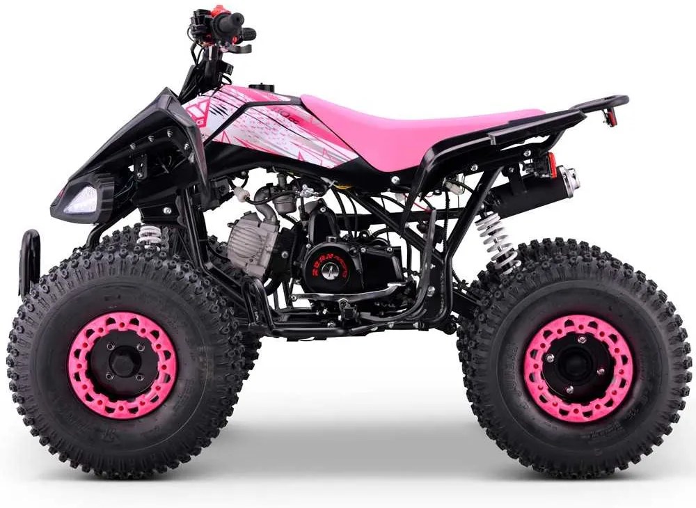 MINI MOTO 4 GASOLINA PARA CRIANÇAS 110cc PANTERA R8 automático com marcha atrás Rosa