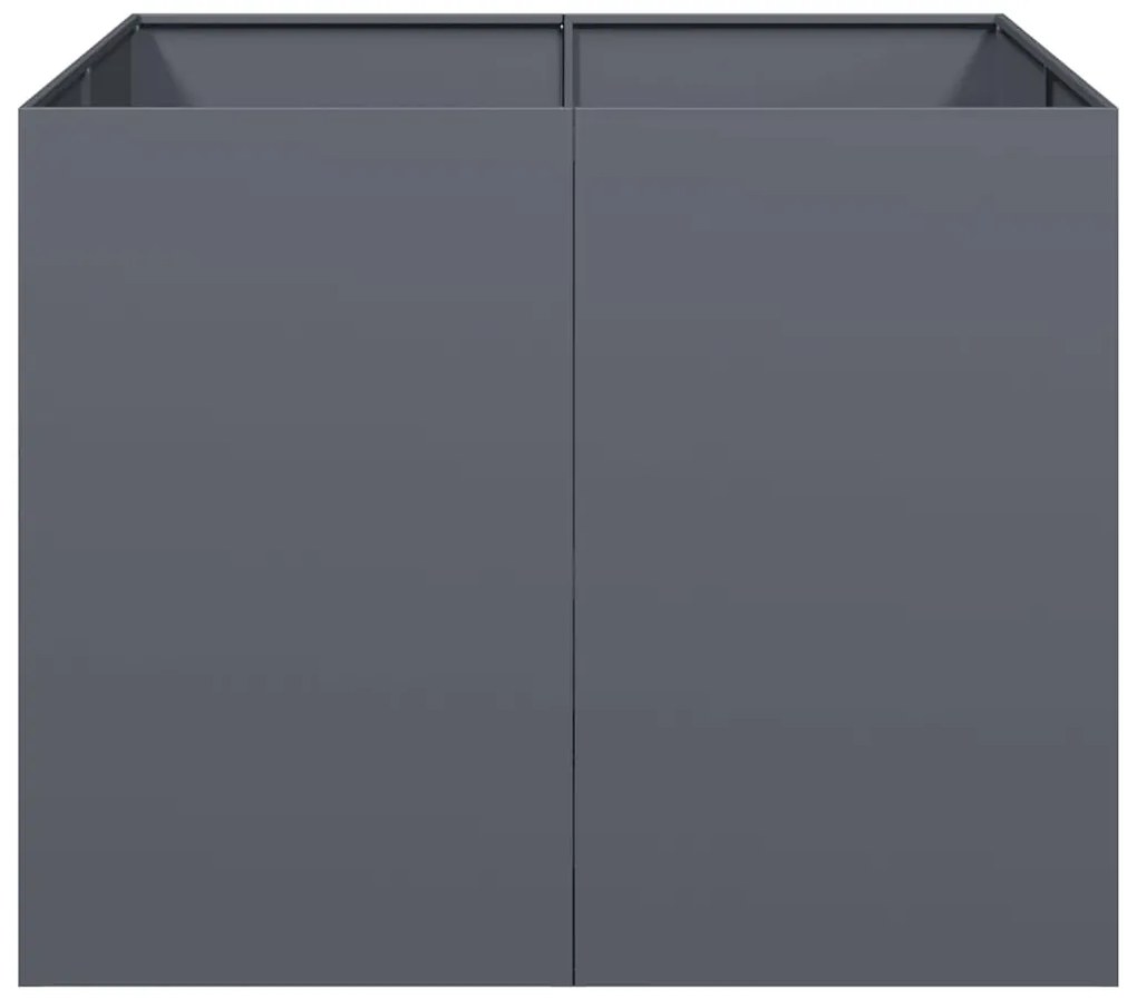 Vaso floreira 100x100x80 cm aço antracite