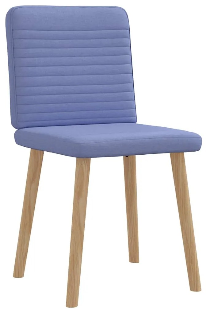 Cadeiras de jantar 2 pcs Jeans Tecido Azul
