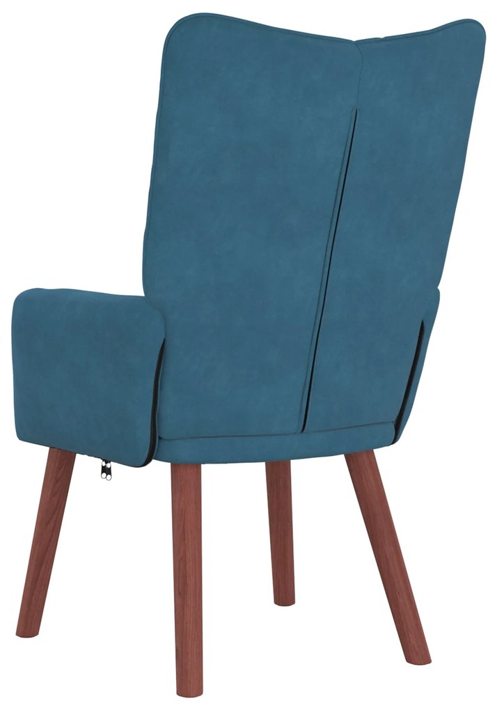 Poltrona Relaxante em Veludo Azul
