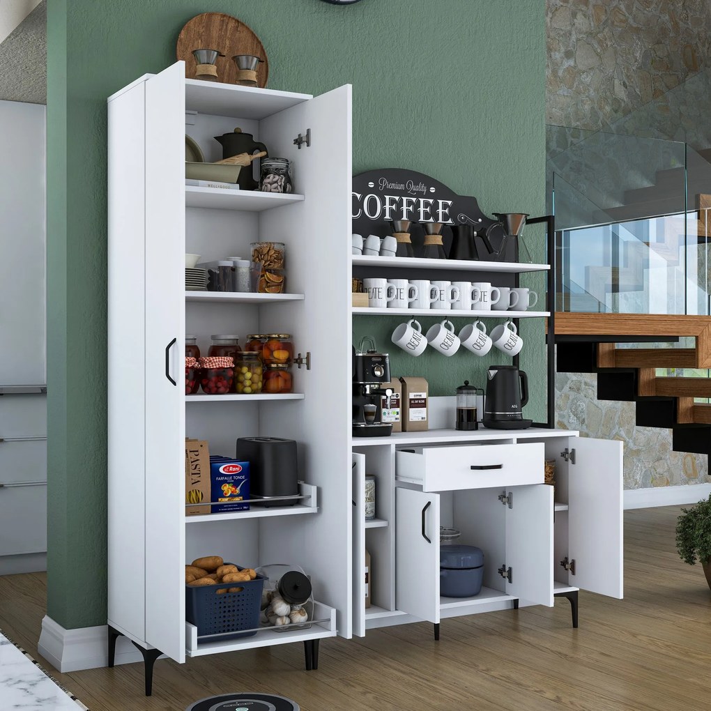 Armário Multiusos JE148 – Branco – 280x198,6x40 cm