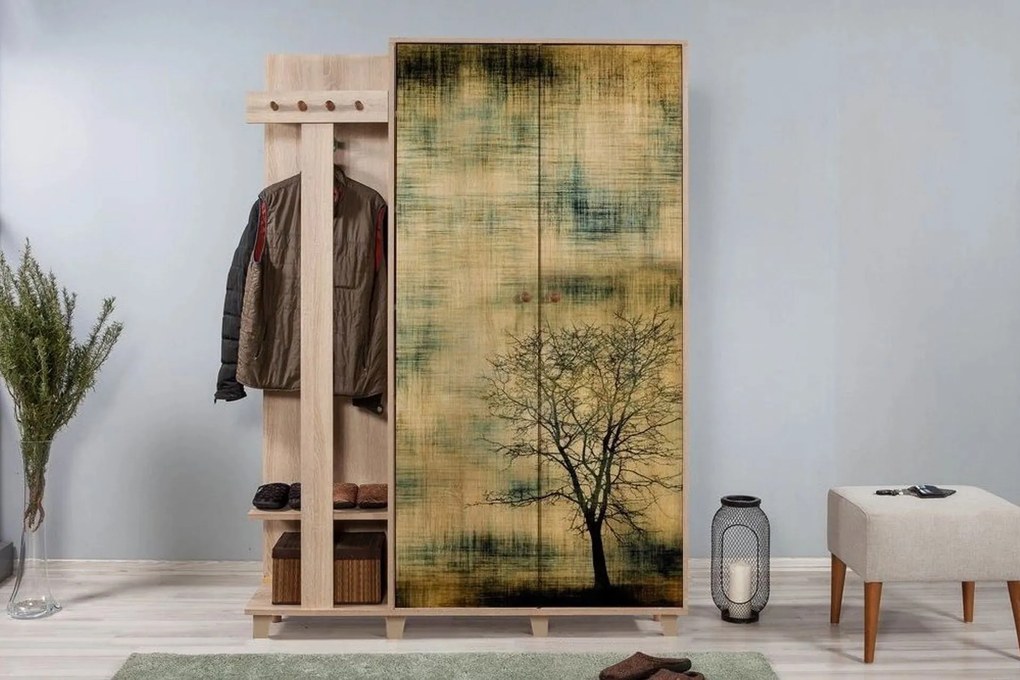Cabide Garmanto – Carvalho Sonoma – 135 cm x 194 cm x 36 cm